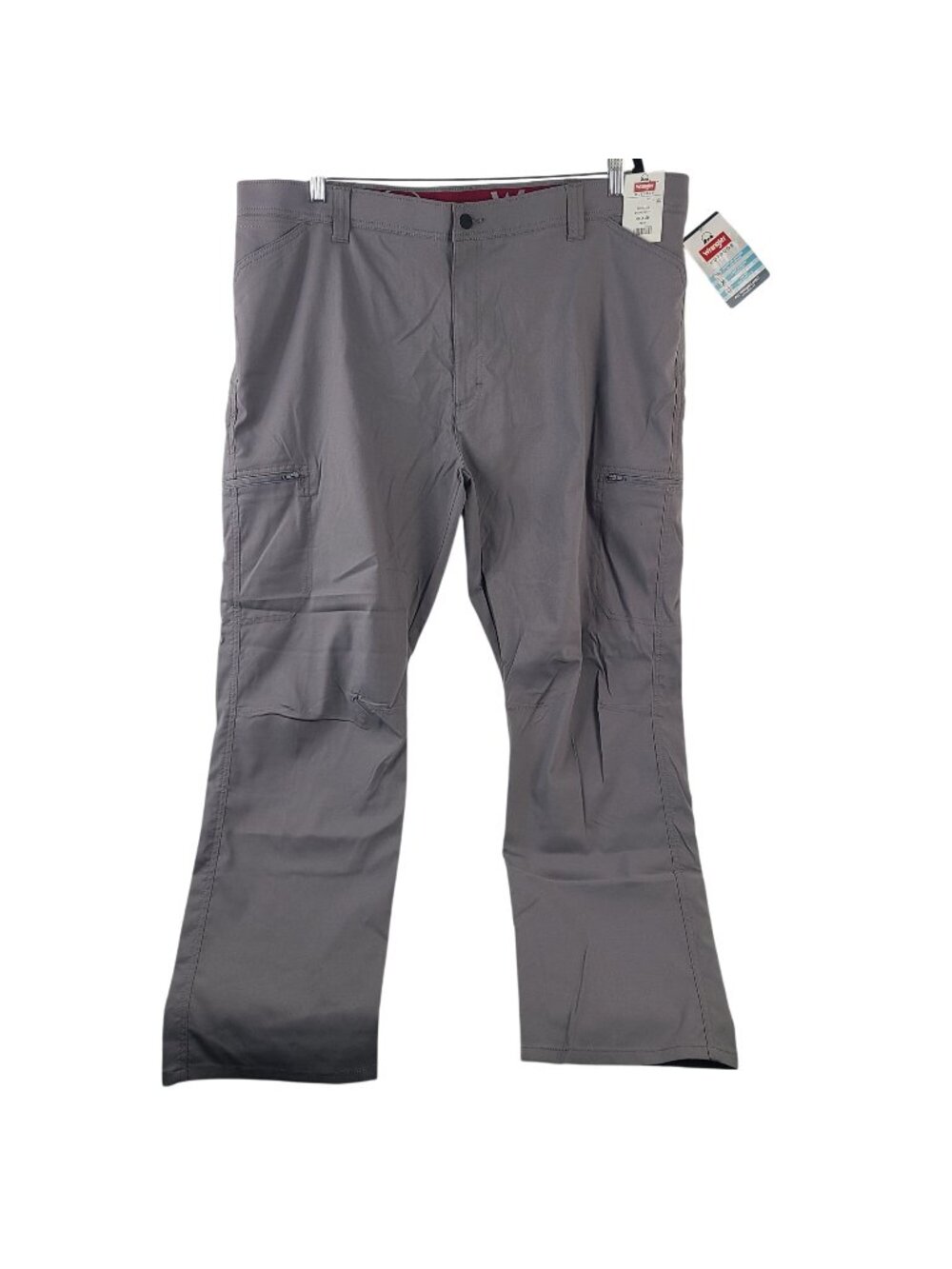 NEW Wrangler Outdoor Men's Straight Fit All-Terrain Cargo Pants Gray Sz 44x30